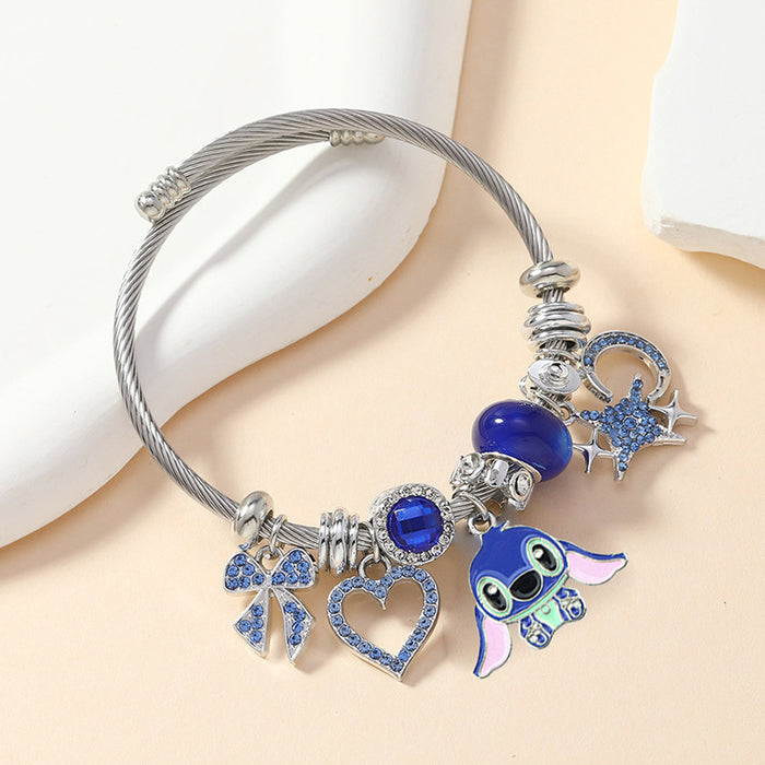 Wholesale Cute Cartoon Bracelet Stainless Steel Adjustable Women' s Fashion Jewelry Accessory for Daily Wear