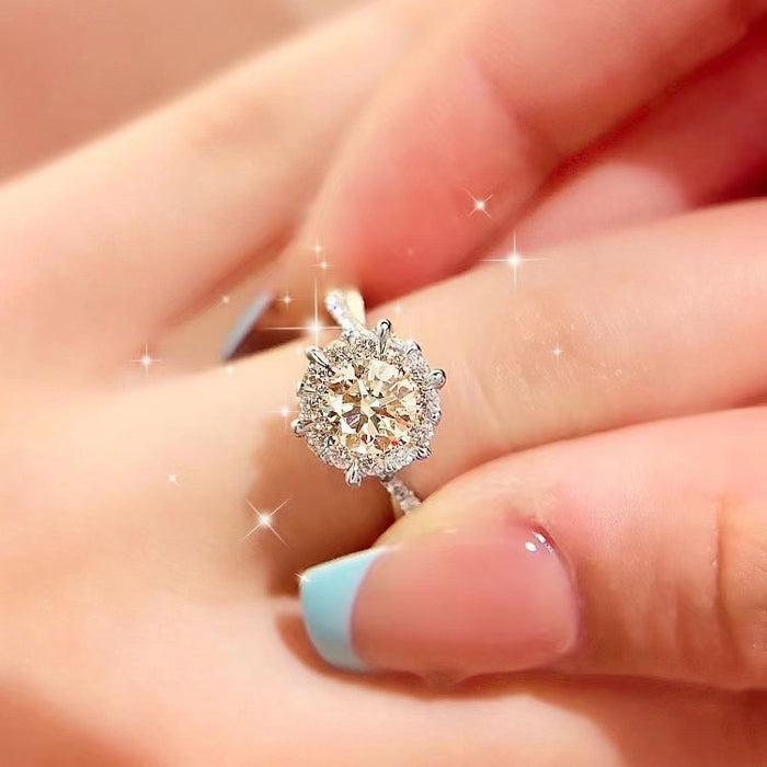 Wholesale Fashionable temperament women's ring light luxury imitation diamond open ring women's ring