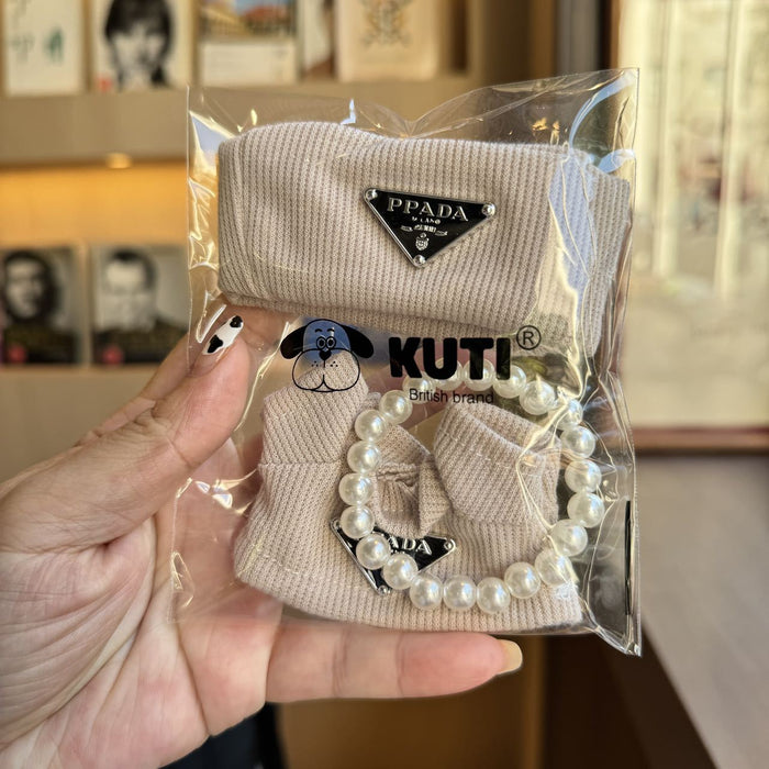 Wholesale Doll Clothes with Hat Pearl Necklace Knitted Doll Clothes