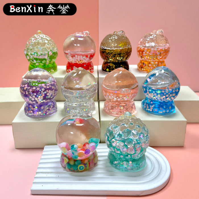 Wholesale Luminous Quicksand Fruit Girl Personalized Hand-made Desktop Ornaments Blind Box Blind Bag