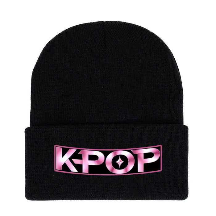 Wholesale Kpop style cartoon knitted hat beanie outdoor warm hat
