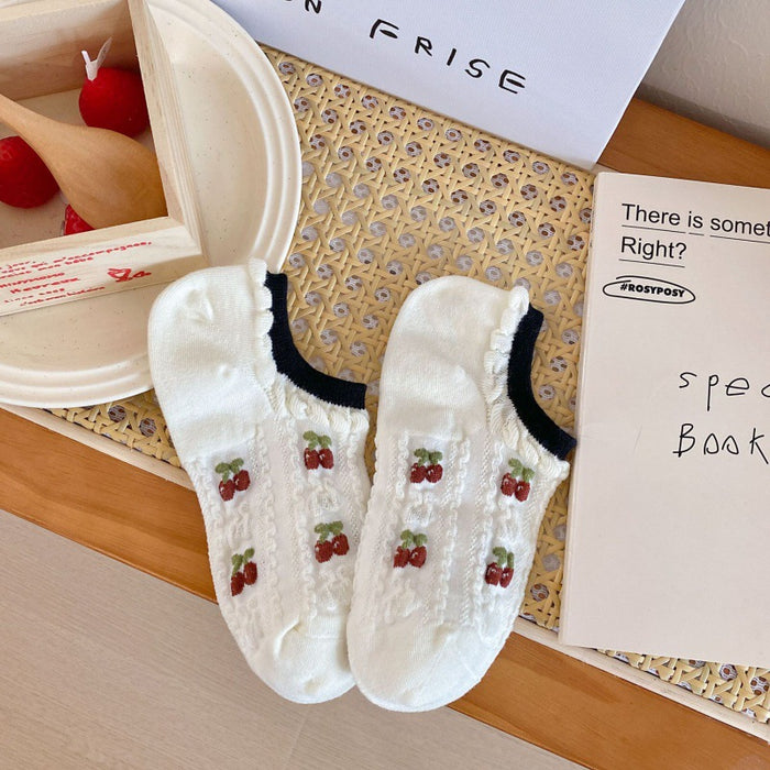 Wholesale Shallow socks, short socks, boat socks, invisible socks, cute mesh socks, thin socks