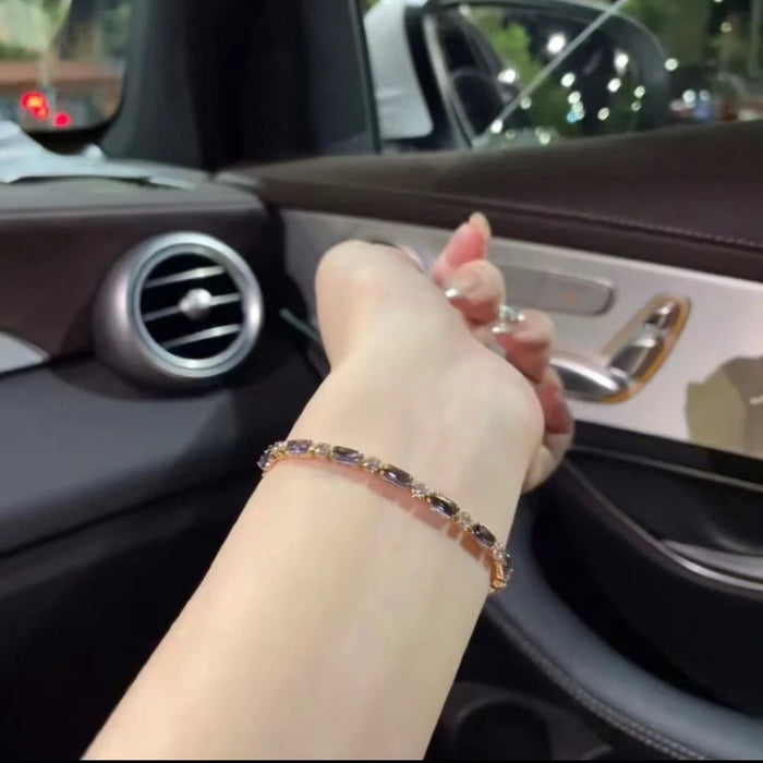 Wholesale purple copper alloy zircon bracelet bracelet star high color value bracelet