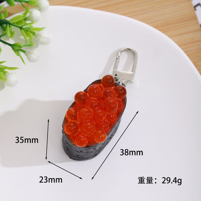 Wholesale PVC Sushi Keychain Food Toy Accessory for Bag Charm or DIY Craft Gift MOQ≥2