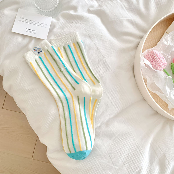 Wholesale Sock fabric label, middle tube, stacked socks, cotton socks