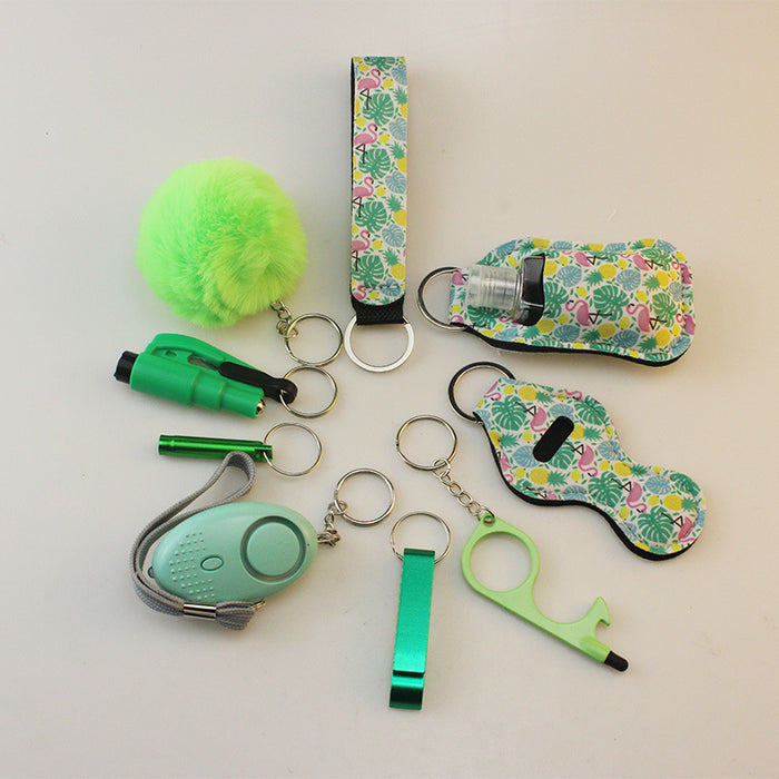 Wholesale Hair Ball Multi-function Plastic Keychain Set 10 Pieces JDC-KC-TouMS043