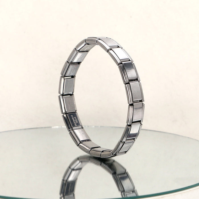 Wholesale Adjustable Elastic Stainless Steel Engraved Bracelet JDC-BT-Zheq034