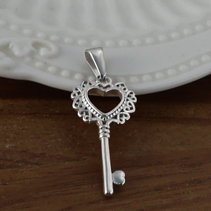 Wholesale 6pcs/set stainless steel key love anchor cross pendant titanium steel plated 24K gold