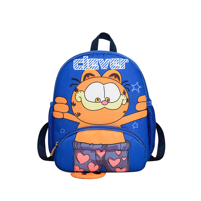 Wholesale Children's Backpack Small Class Kindergarten Schoolbag 1-4 Cartoon Cat Boy and Girl Baby Go Out Anti-Lost Backpack