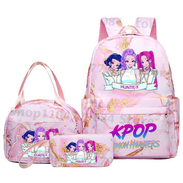 Wholesale KPOP Backpack,  Lunch Bag,  Pencil Case Set,  Student Anime Fashion School Bag,  Pencil Box,  Bento