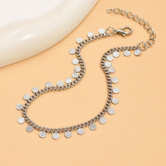 Wholesale Bohemian Beach Style Ethnic Anklet Alloy Turquoise Bead Rhinestone Stylish Jewelry Accessory MOQ≥2