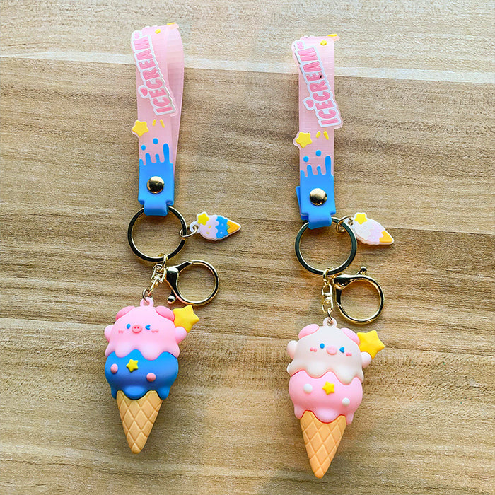 Wholesale Cartoon Three-dimensional Silicone Doll Keychain JDC-KC-MZL008