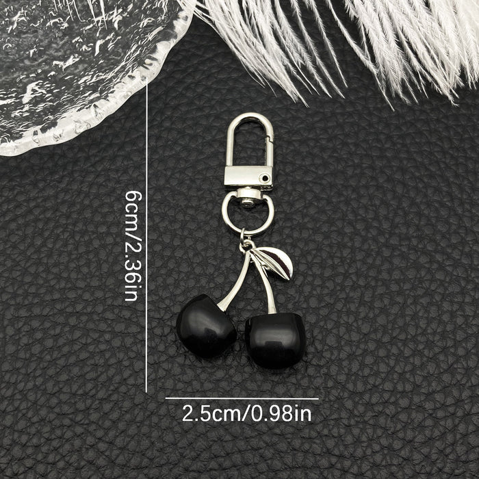Wholesale Creative cherry-shaped enamel metal keychain