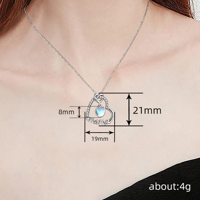 Wholesale  Heart Pendant Necklace Elegant Moonstone