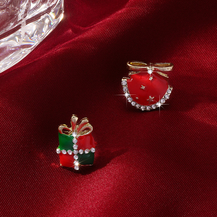 Wholesale Christmas  snowflake earrings,  candy cane bell elk earrings,  Christmas hat earrings