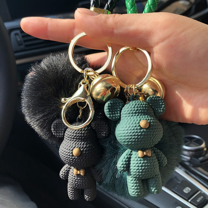 Wholesale Woolen Bear Cartoon Doll Keychain JDC-KC-MingT214