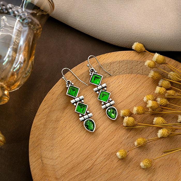 Wholesale Retro feather turquoise earrings bohemian Dragonfly bird water drop round earrings pearl earrings