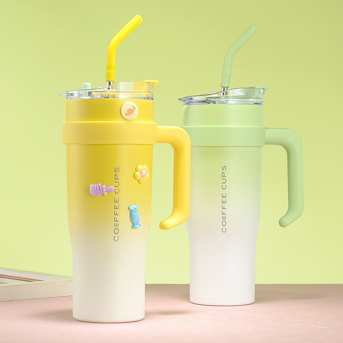 Wholesale Large capacity 304 stainless steel car ice bullies cup with straw 40oz