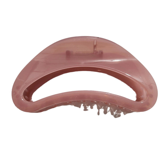 Wholesale Pink semi-circular hair clip with shark clip at the back of the head, versatile hair accessory