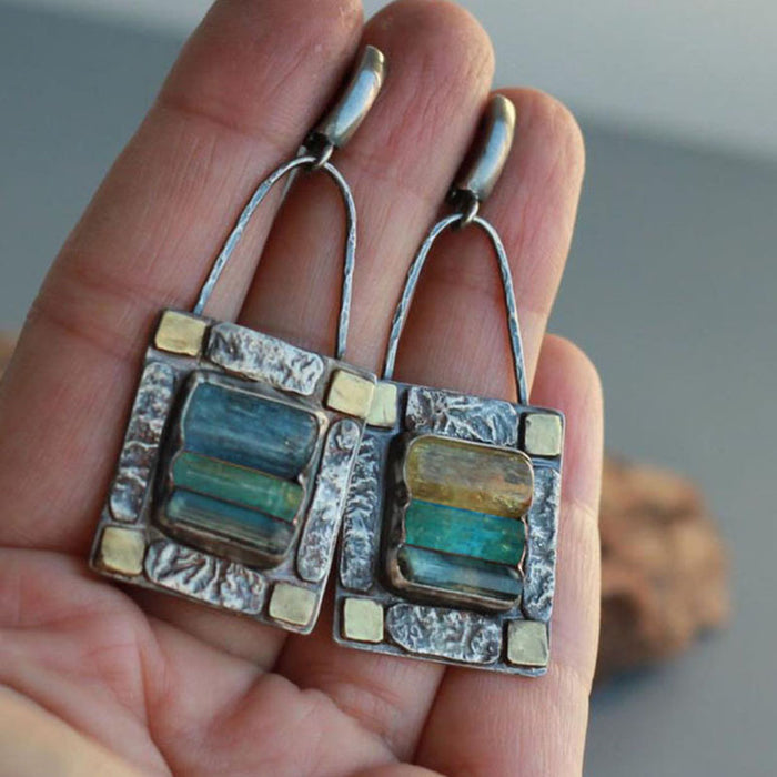 Wholesale Tribal Crystal Geometric Earrings
