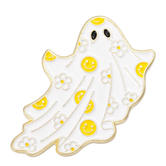 Wholesale  brooch cartoon funny ghost pumpkin metal badge cute skull bat pin men and women accessories