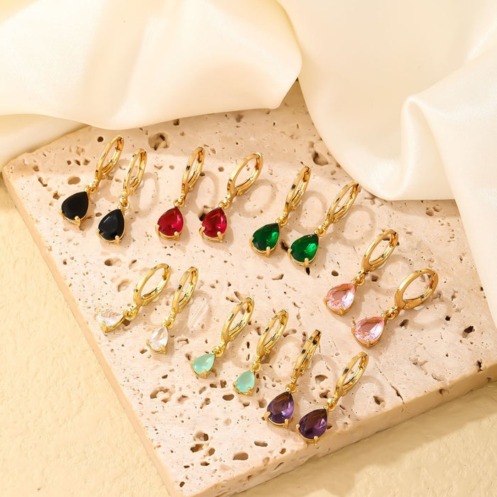 Wholesale Zirconia inlaid exquisite earrings and accessories, new versatile and niche high-end earrings and accessories wholesale