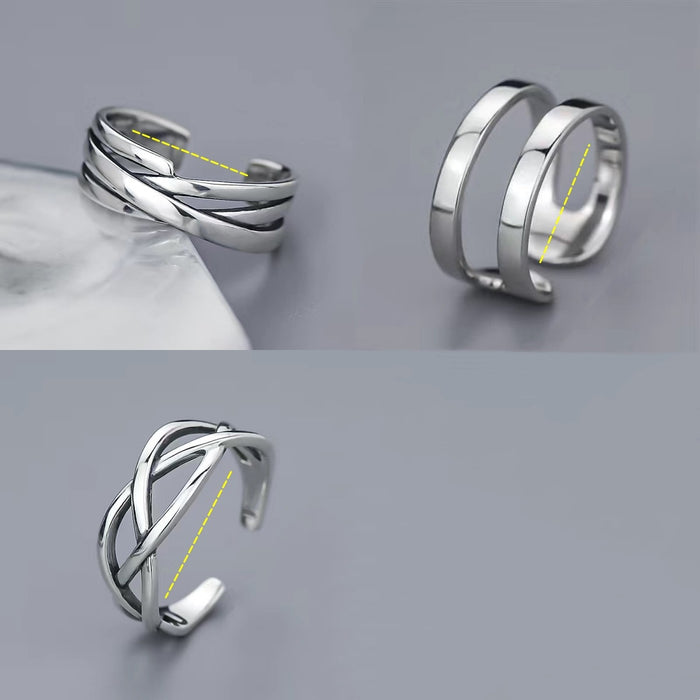 Wholesale Silver plated ring set with an open index finger ring