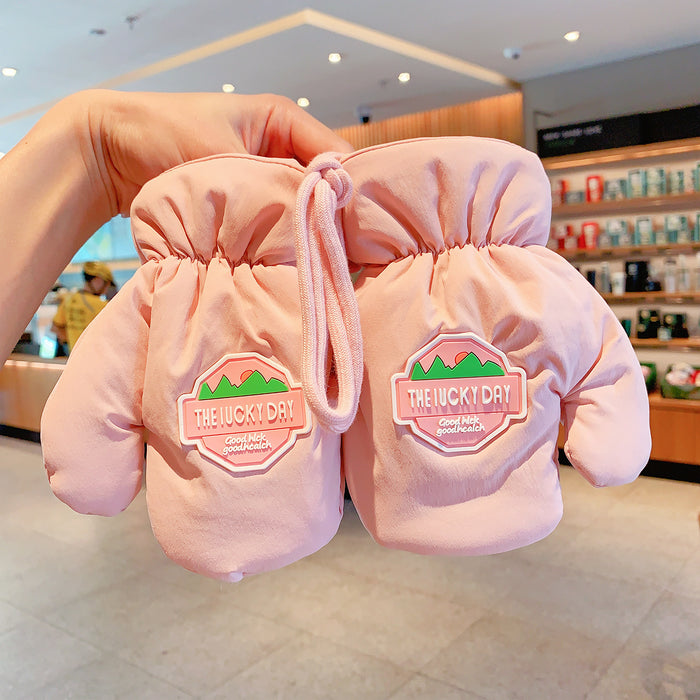 Wholesale Baby Bear Cotton Children' s Gloves Cartoon Winter Warmth