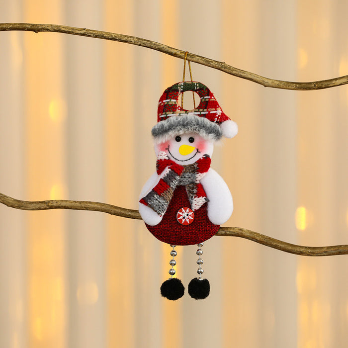 Wholesale Christmas Decorations Small Pendant Christmas Tree Fabric Pendant Elder Elk Doll Small Hanging Window Small Pendant