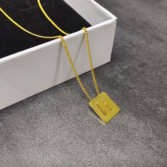 Wholesale Letter necklace gold plated clavicle chain
