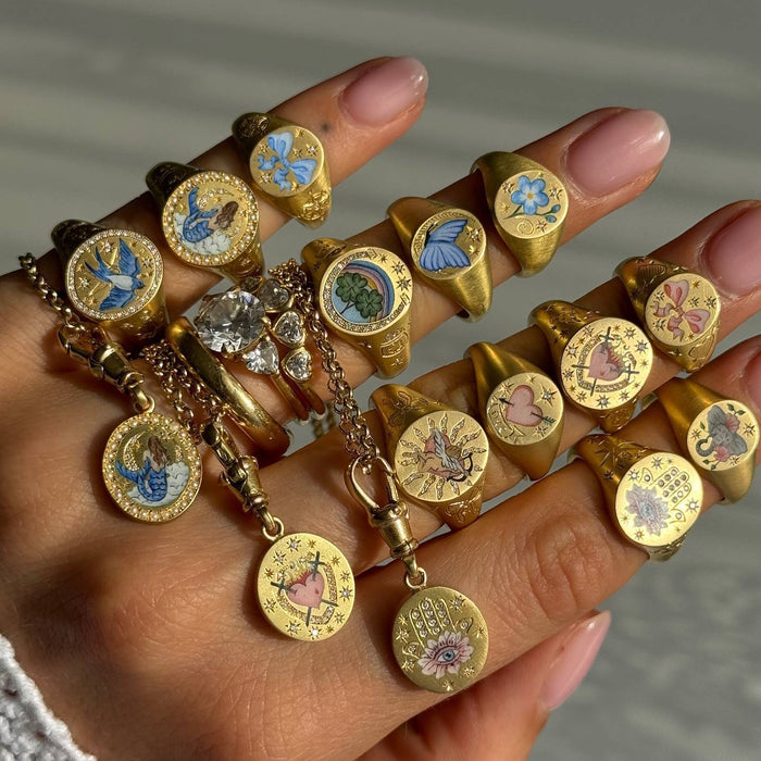 Wholesale Stainless Steel Valentine' s Day Painted Ring