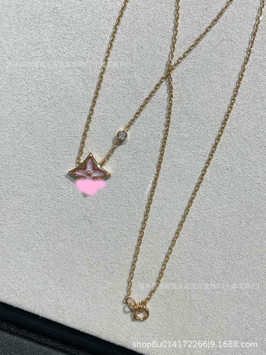 Wholesale White Beimu necklace with diamond shaped circular collarbone chain