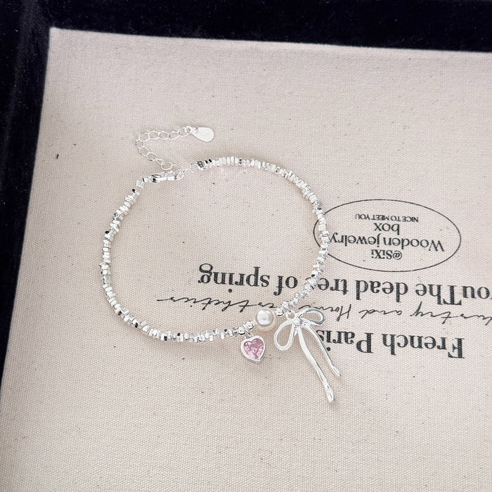 Wholesale Love bow pearl bracelet bracelet with simple and versatile design, new model