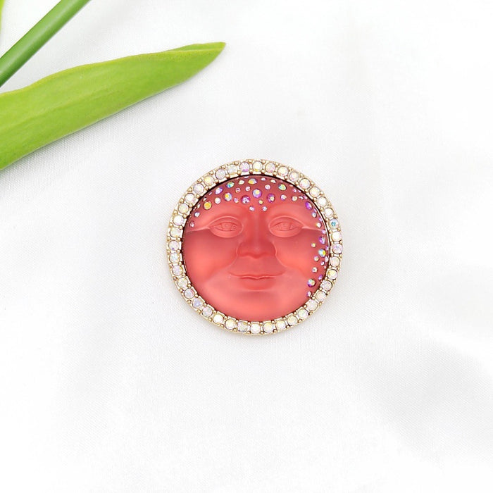 Wholesale face exquisite diamond personality color elegant brooch