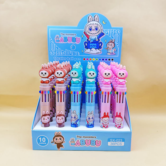 Wholesale Cute Cartoon 10-Color Ballpoint Pen for Students