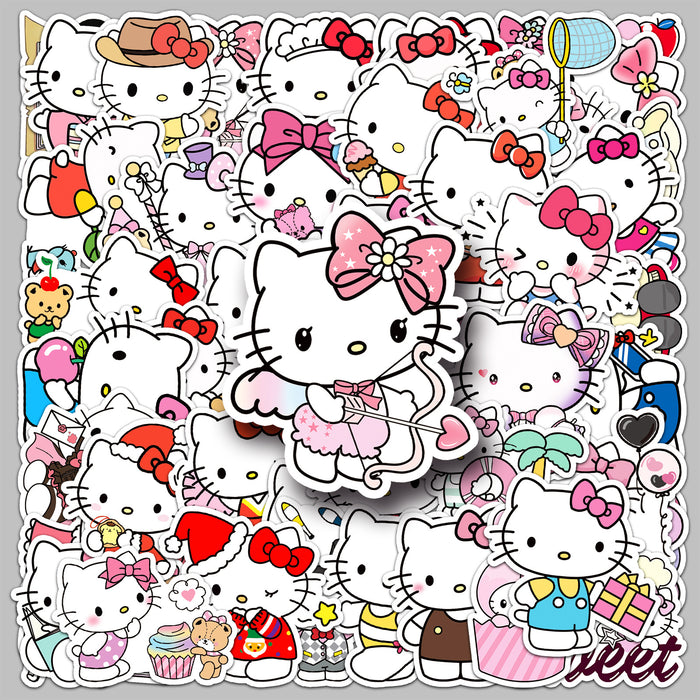 Wholesale 50pcs Cat Stickers Waterproof Decorative Stickers