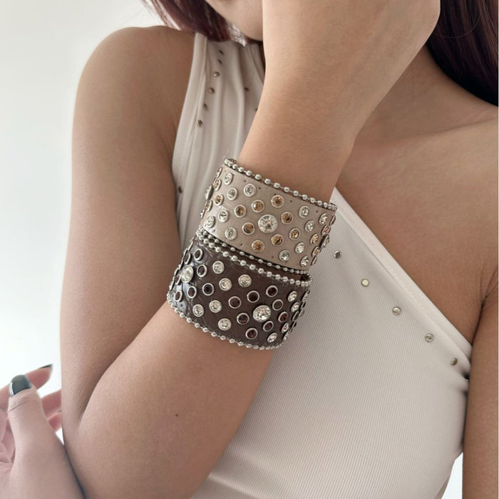 Wholesale  Rhinestone Heavy-Duty Wide Version Bracelet