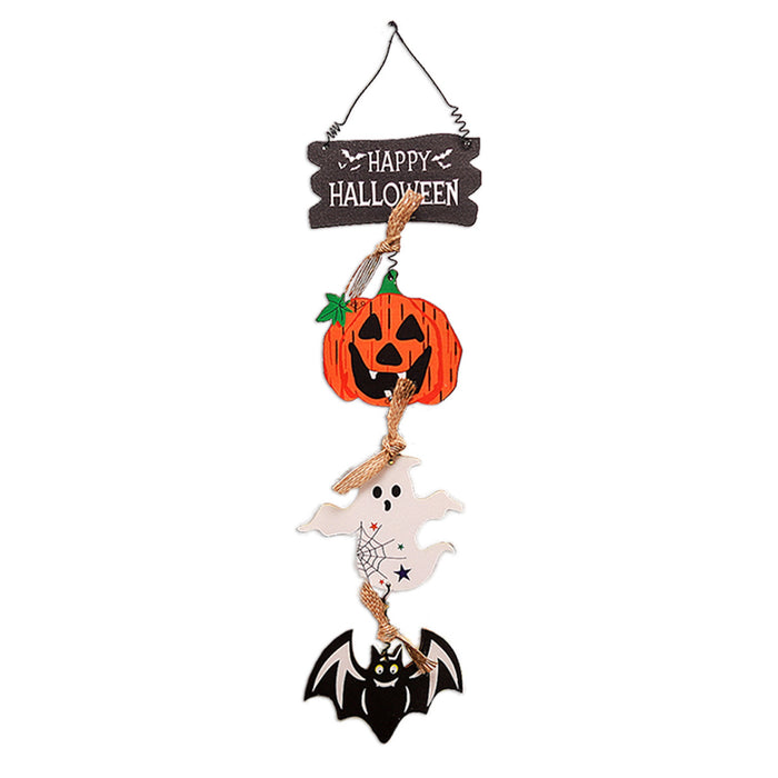 Wholesale  Decorations New Wooden Sign Door Hanging Pumpkin Ghost Ornaments Creative Pendants