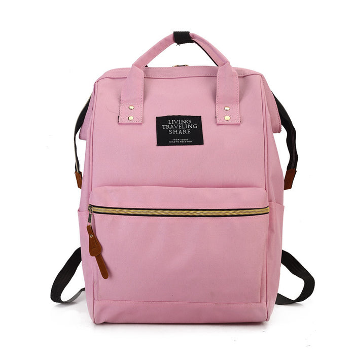 Wholesale Japanese Large Steel Wire Clamp Women's Bag Dual-use Student Canvas Travel Backpack Junior High School Backpack JDC-BP-SS004