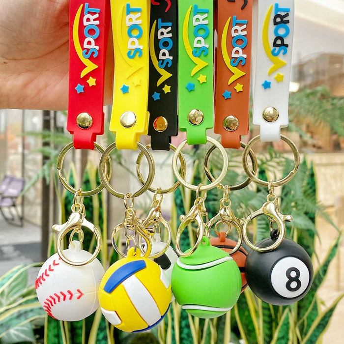 Wholesale 10PCS PVC World Cup ball keychain