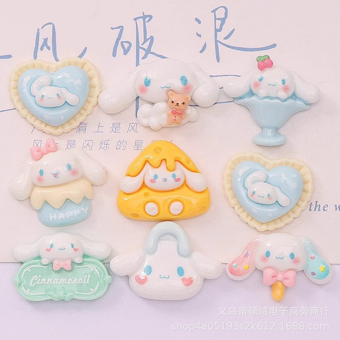 Wholesale Cartoon Puppy Cheese Cake  Cream Gel Hair Accessories Water Cup Sticker Resin Jewelry Accessories