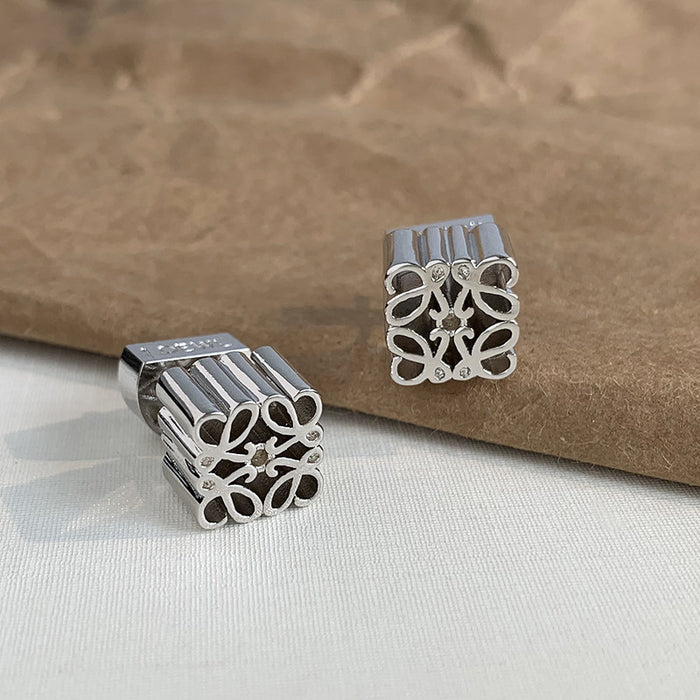 Wholesale Chinese knot element solid brass gold-plated stud earrings