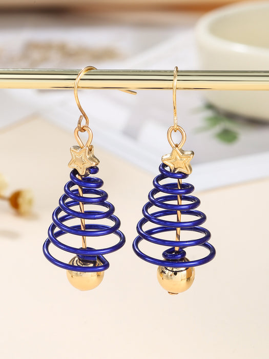 Wholesale Fluorescent Christmas Earrings,  Multi colored Earrings,  Star Christmas Tree Earrings