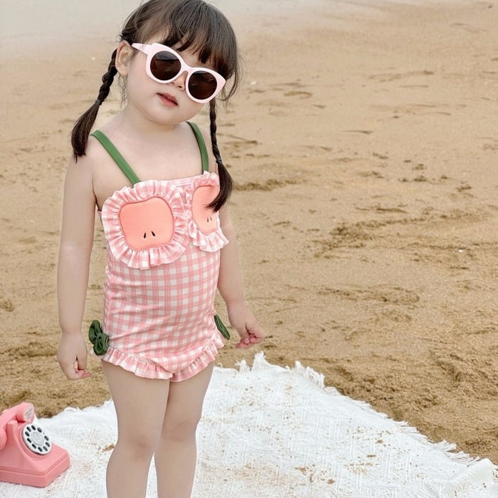 Wholesale Swimsuit, bikini, cute camisole, one-piece swimsuit, quick drying children's swimsuit