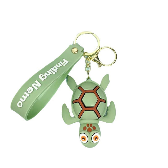 Wholesale cartoon sea animal shark turtle key chain pendant bag car key chain accessories