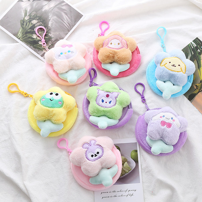 Wholesale Cute Flower Animal Coin Purse Mini Cute Circular Storage Bag Coin Purse Headphone Bag Holiday Gift JDC-WT-XG004