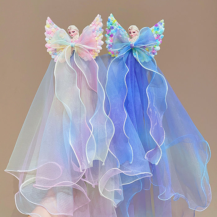 Wholesale Pawl Veil Snow Princess Crown Headwear Hairpin Baby Flower Hair Accessories Hairpin
