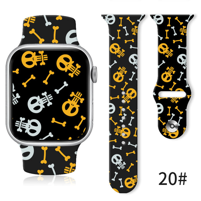 Wholesale Silicone Printed Watch Strap JDC-WD-NuoQi023