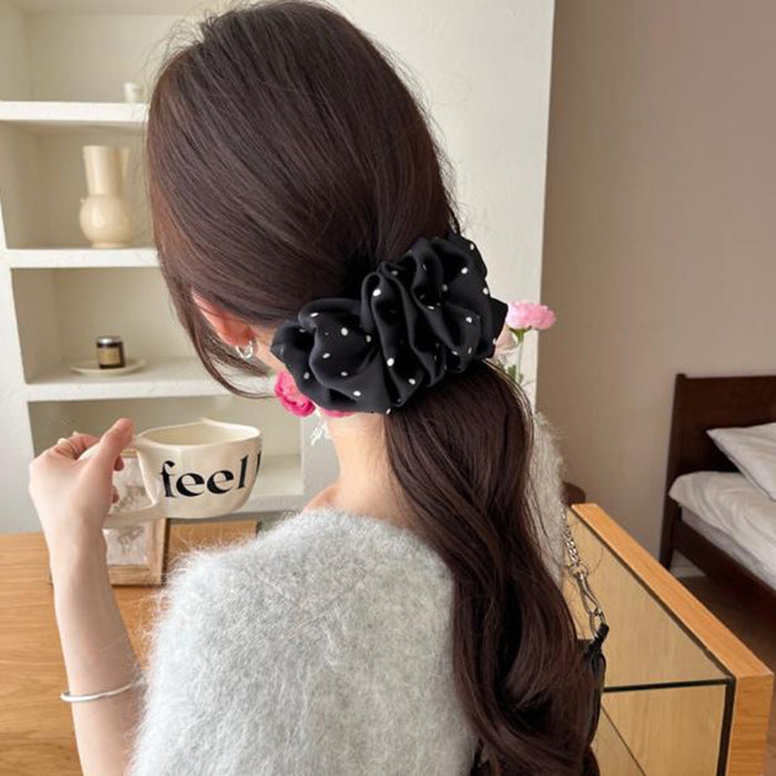 Wholesale  Polka Dot Ponytail Clip for Women Satin Bow Sweet Hair Clip Half-Tied Hair  Clip