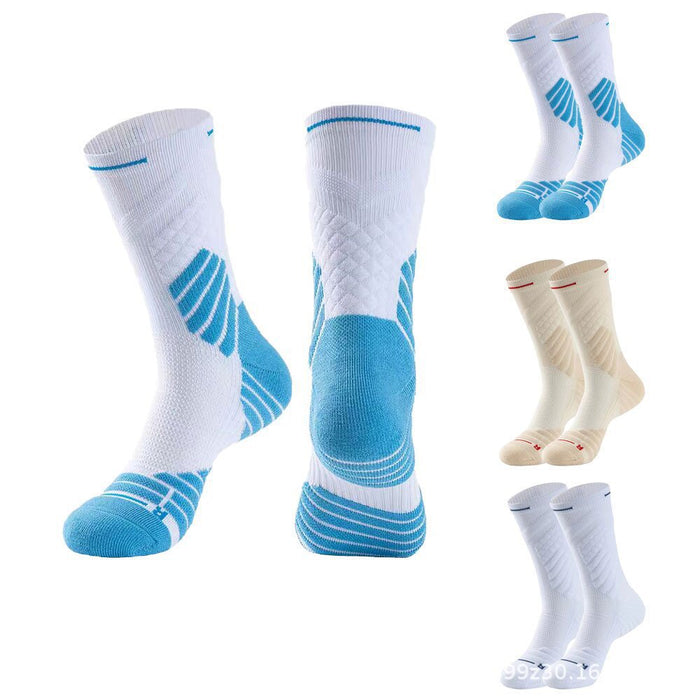 Wholesale Summer professional basketball socks training anti slip running mid tube socks breathable sports sweat absorbing long socks